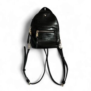 Peta + Jain Black Minimalist Vegan Leather Backpack